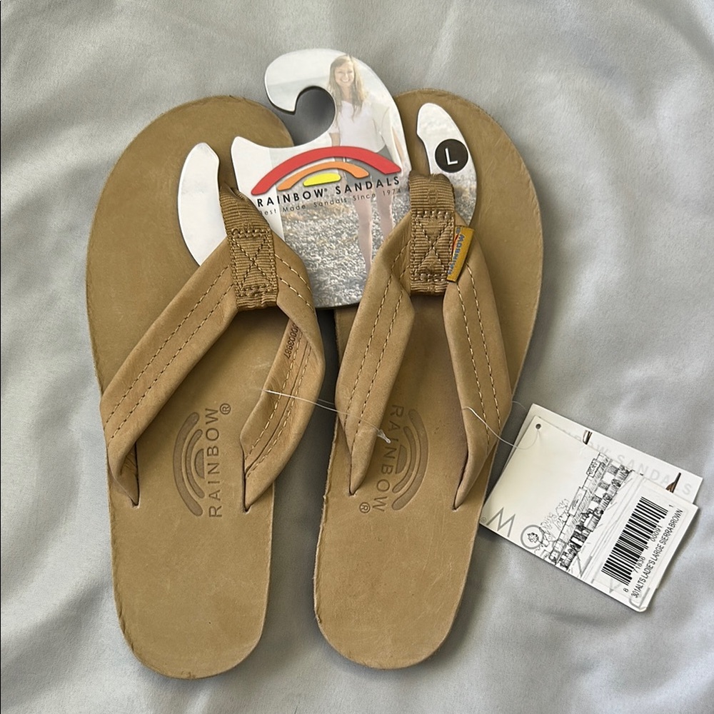COPY - Women’s Large Rainbow Sandals Tan Flip Flops 7.5 - 8.5 NWT